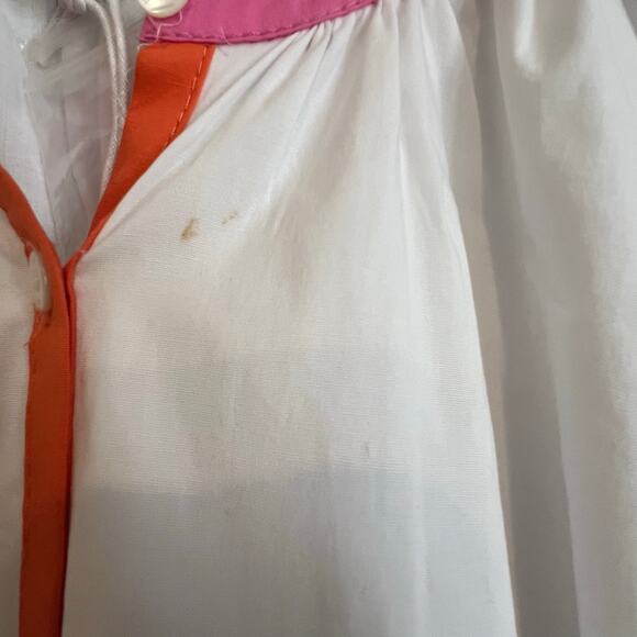 $345 STAUD Demi Dress Womens Large White Poplin Rainbow Tiered Maxi Lined Cotton - Picture 8 of 8